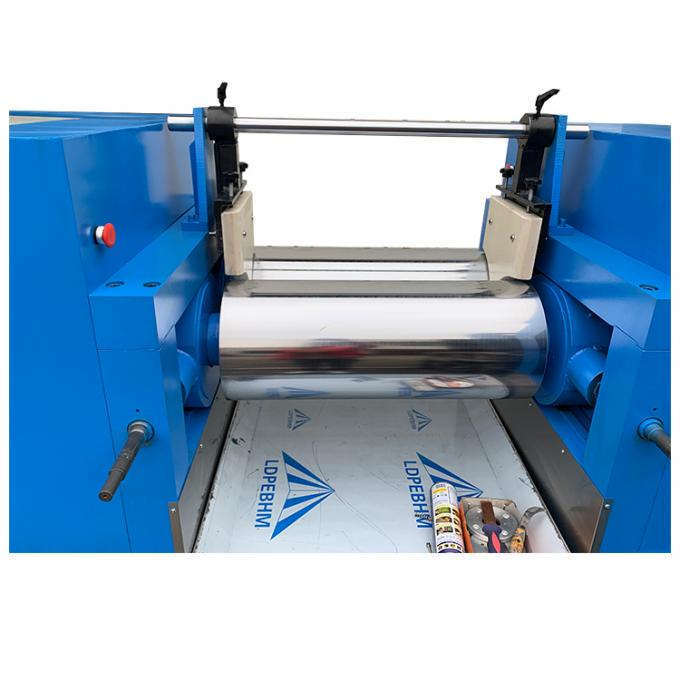 Blue Color Rubber Testing Machine / Lab Two Roll Mill 160*350mm Roller Size