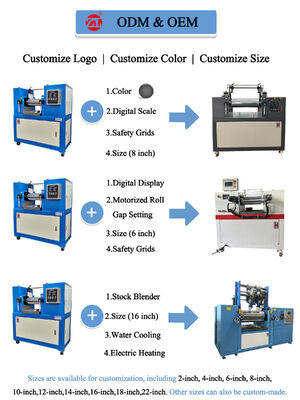 2 Inch Desktop Lab Rubber Open Two Roll Mixing Mill