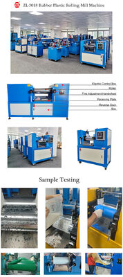 Silicone Rubber Two Roll Mill Lab Rubber Mixing Mill Variable Speed Two Roll Mill with Digital Temperature Control