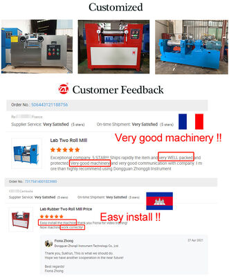 Silicone Rubber Two Roll Mill Lab Rubber Mixing Mill Variable Speed Two Roll Mill with Digital Temperature Control