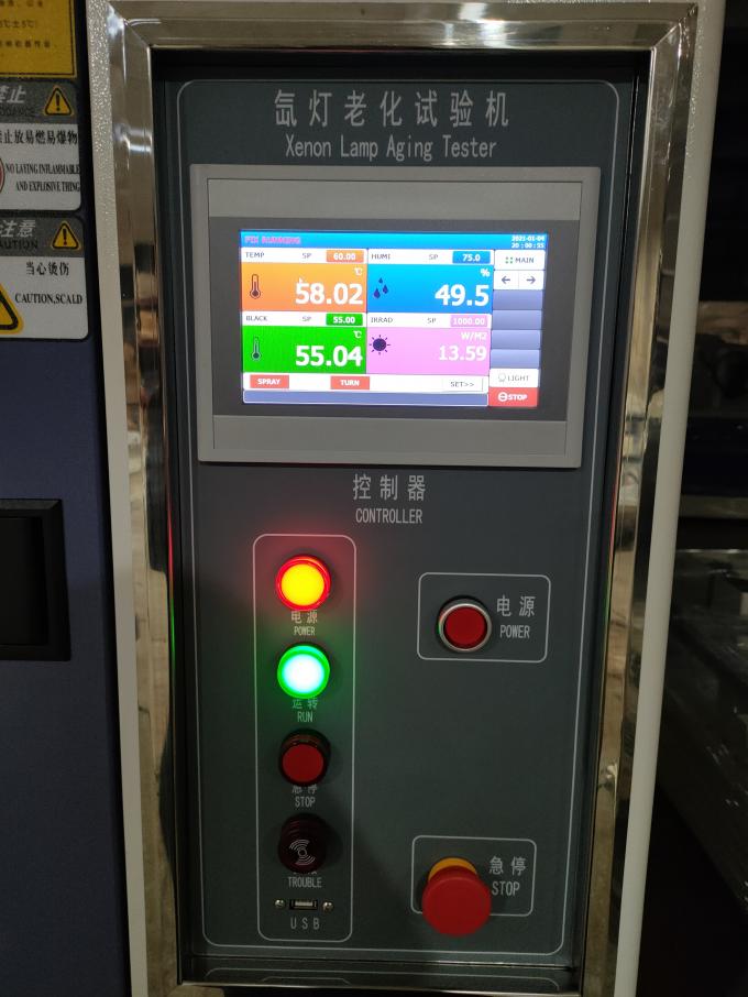 Xenon Arc Lamp Light Fastness Test Chamber , Xenon Aging Test Machine
